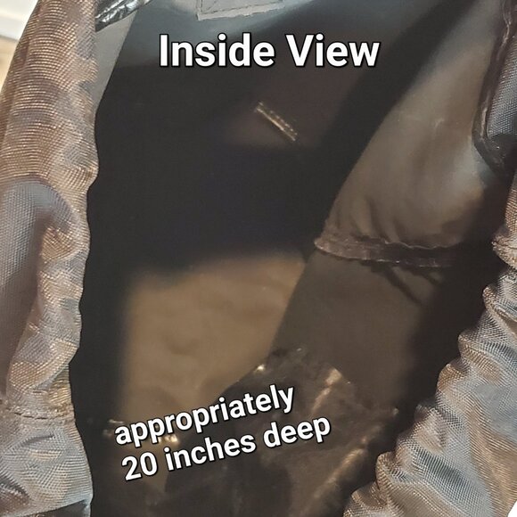 Collapsible Black Travel Bag Luggage Tag Backpack - Picture 9 of 10